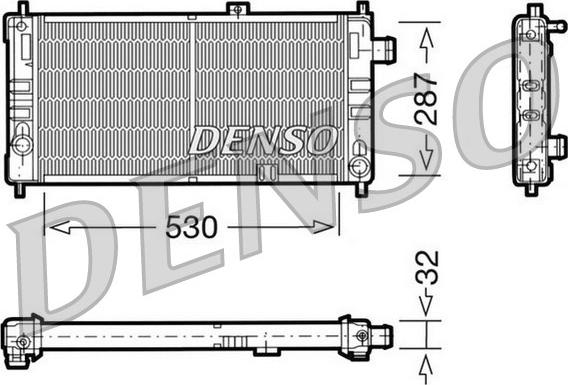 Denso DRM20064 - Radiators, Motora dzesēšanas sistēma autodraugiem.lv