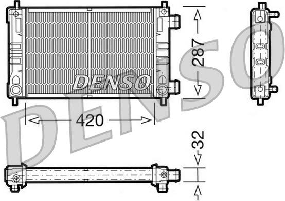 Denso DRM20063 - Radiators, Motora dzesēšanas sistēma autodraugiem.lv