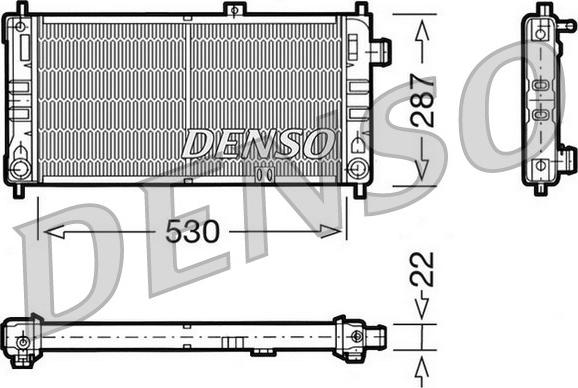 Denso DRM20062 - Radiators, Motora dzesēšanas sistēma autodraugiem.lv