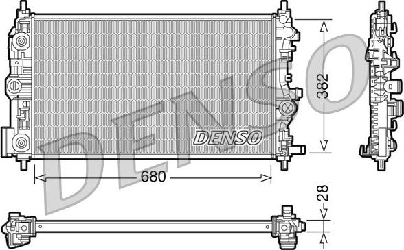 Denso DRM20009 - Radiators, Motora dzesēšanas sistēma autodraugiem.lv