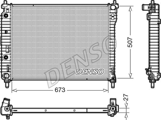 Denso DRM20008 - Radiators, Motora dzesēšanas sistēma autodraugiem.lv