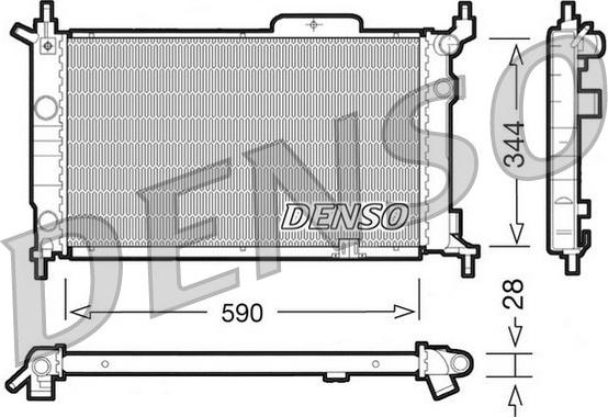 Denso DRM20015 - Radiators, Motora dzesēšanas sistēma autodraugiem.lv