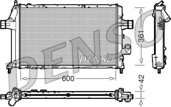 Denso DRM20085 - Radiators, Motora dzesēšanas sistēma autodraugiem.lv