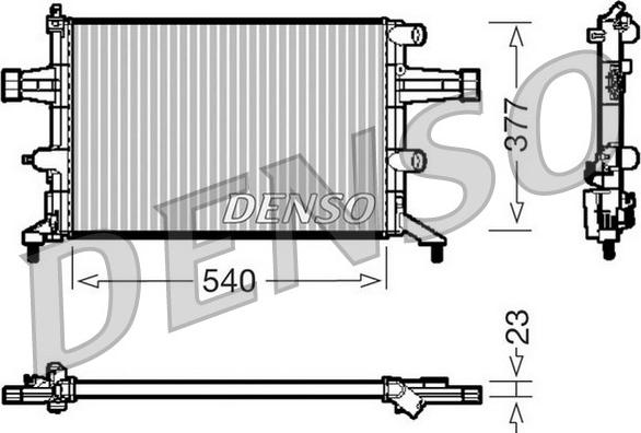 Denso DRM20080 - Radiators, Motora dzesēšanas sistēma autodraugiem.lv