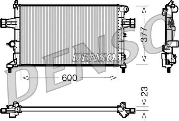 Denso DRM20083 - Radiators, Motora dzesēšanas sistēma autodraugiem.lv