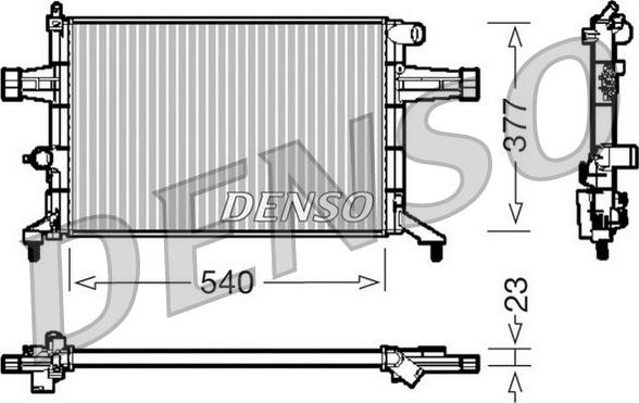 Denso DRM20082 - Radiators, Motora dzesēšanas sistēma autodraugiem.lv