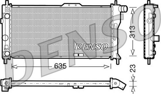 Denso DRM20034 - Radiators, Motora dzesēšanas sistēma autodraugiem.lv