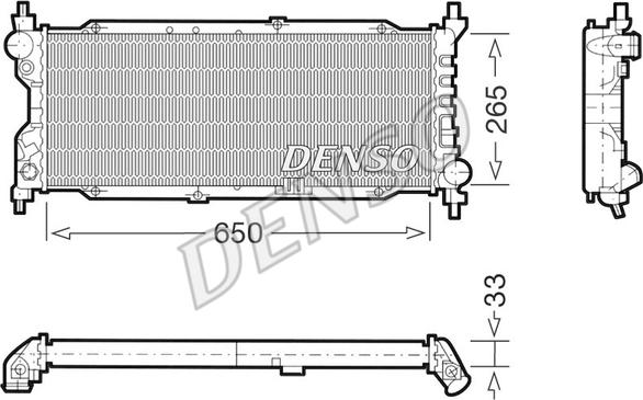 Denso DRM20036 - Radiators, Motora dzesēšanas sistēma autodraugiem.lv