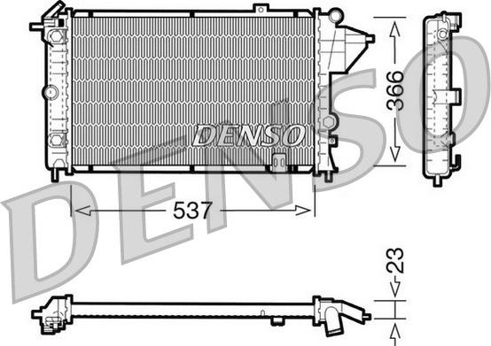 Denso DRM20024 - Radiators, Motora dzesēšanas sistēma autodraugiem.lv