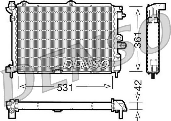 Denso DRM20025 - Radiators, Motora dzesēšanas sistēma autodraugiem.lv