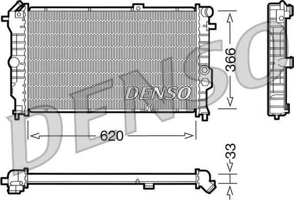 Denso DRM20021 - Radiators, Motora dzesēšanas sistēma autodraugiem.lv