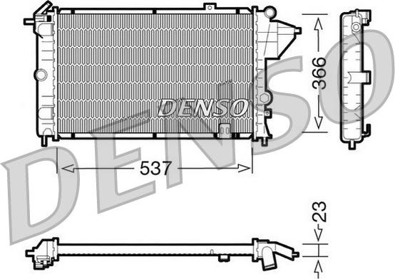 Denso DRM20023 - Radiators, Motora dzesēšanas sistēma autodraugiem.lv