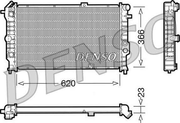 Denso DRM20022 - Radiators, Motora dzesēšanas sistēma autodraugiem.lv