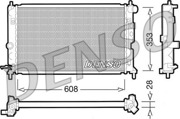 Denso DRM20027 - Radiators, Motora dzesēšanas sistēma autodraugiem.lv