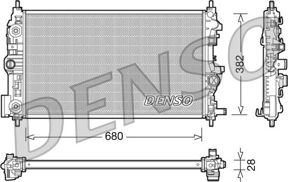 Denso DRM20079 - Radiators, Motora dzesēšanas sistēma autodraugiem.lv