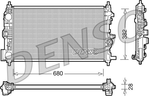 Denso DRM20078 - Radiators, Motora dzesēšanas sistēma autodraugiem.lv