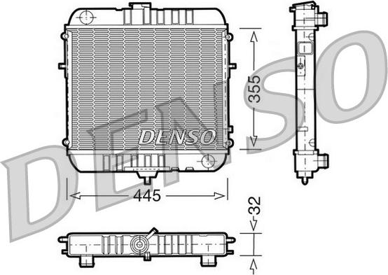 Denso DRM20072 - Radiators, Motora dzesēšanas sistēma autodraugiem.lv