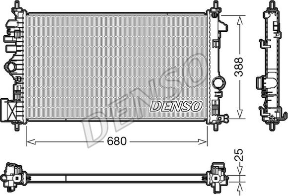 Denso DRM20109 - Radiators, Motora dzesēšanas sistēma autodraugiem.lv