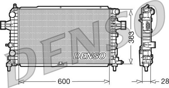 Denso DRM20105 - Radiators, Motora dzesēšanas sistēma autodraugiem.lv