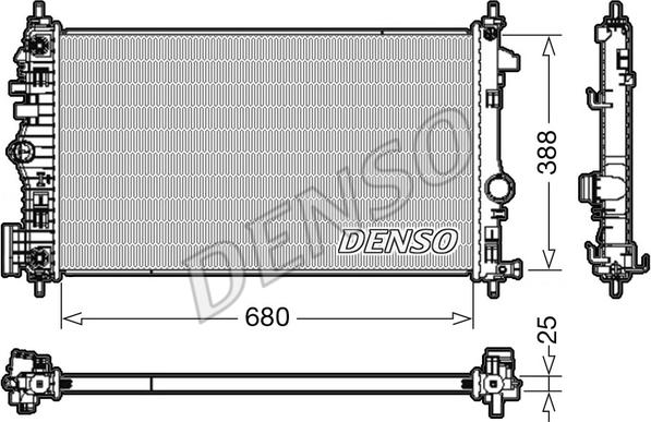 Denso DRM20108 - Radiators, Motora dzesēšanas sistēma autodraugiem.lv