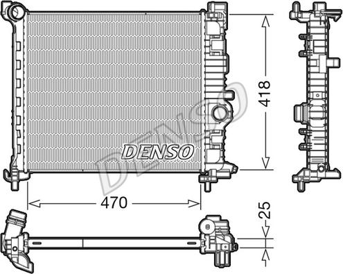 Denso DRM20115 - Radiators, Motora dzesēšanas sistēma autodraugiem.lv