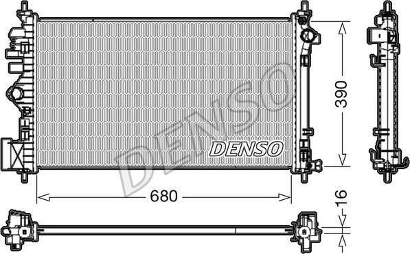 Denso DRM20111 - Radiators, Motora dzesēšanas sistēma autodraugiem.lv