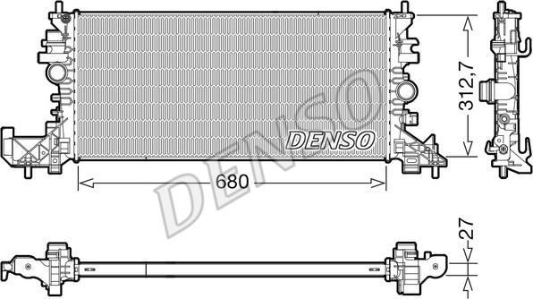 Denso DRM20118 - Radiators, Motora dzesēšanas sistēma autodraugiem.lv