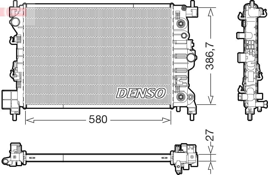 Denso DRM20131 - Radiators, Motora dzesēšanas sistēma autodraugiem.lv