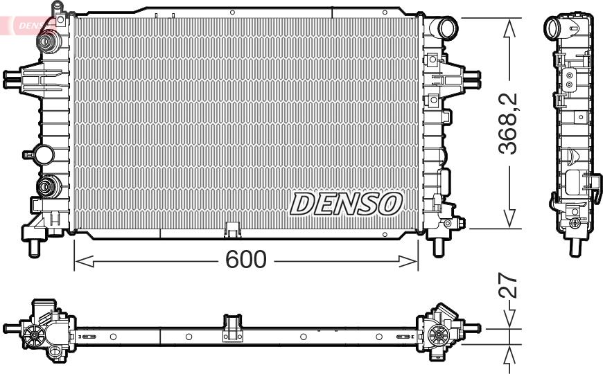 Denso DRM20129 - Radiators, Motora dzesēšanas sistēma autodraugiem.lv