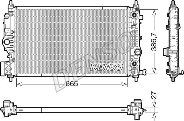 Denso DRM20126 - Radiators, Motora dzesēšanas sistēma autodraugiem.lv