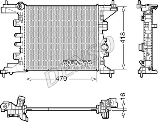 Denso DRM20121 - Radiators, Motora dzesēšanas sistēma autodraugiem.lv