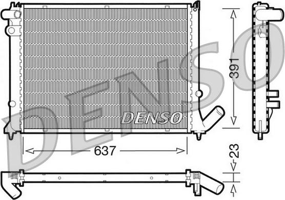 Denso DRM21050 - Radiators, Motora dzesēšanas sistēma autodraugiem.lv