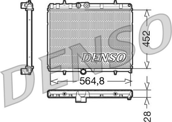 Denso DRM21057 - Radiators, Motora dzesēšanas sistēma autodraugiem.lv