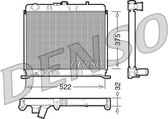 Denso DRM21060 - Radiators, Motora dzesēšanas sistēma autodraugiem.lv