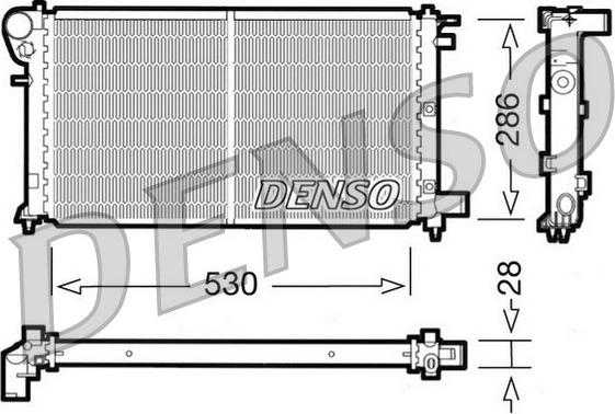 Denso DRM21004 - Radiators, Motora dzesēšanas sistēma autodraugiem.lv