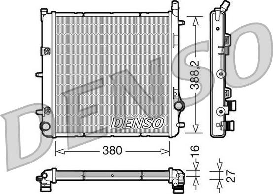 Denso DRM21005 - Radiators, Motora dzesēšanas sistēma autodraugiem.lv