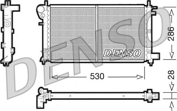 Denso DRM21003 - Radiators, Motora dzesēšanas sistēma autodraugiem.lv