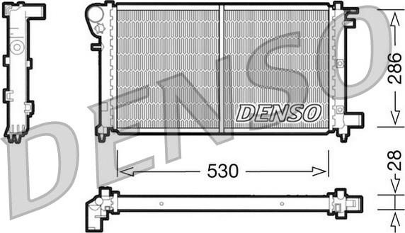 Denso DRM21002 - Radiators, Motora dzesēšanas sistēma autodraugiem.lv