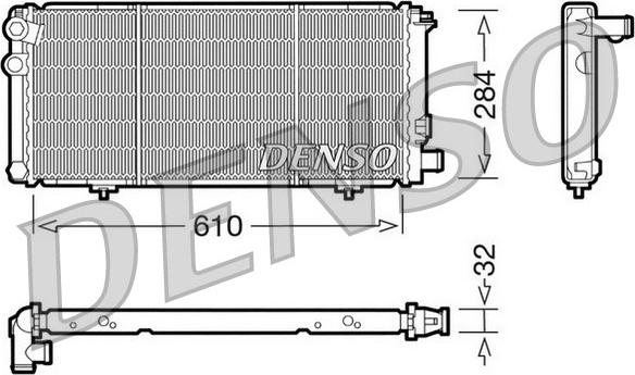 Denso DRM21010 - Radiators, Motora dzesēšanas sistēma autodraugiem.lv