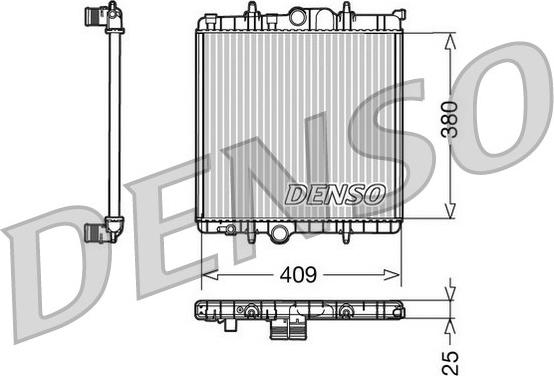 Denso DRM21025 - Radiators, Motora dzesēšanas sistēma autodraugiem.lv