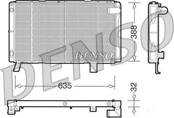 Denso DRM21072 - Radiators, Motora dzesēšanas sistēma autodraugiem.lv