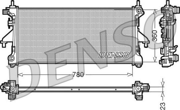 Denso DRM21100 - Radiators, Motora dzesēšanas sistēma autodraugiem.lv