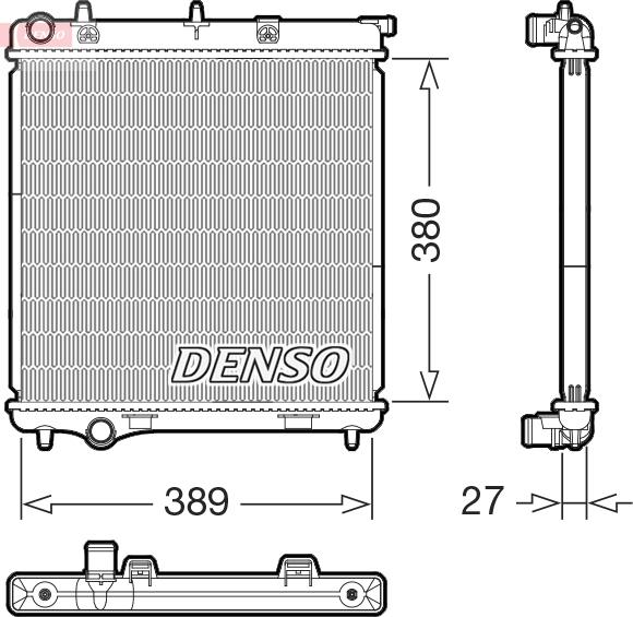 Denso DRM21108 - Radiators, Motora dzesēšanas sistēma autodraugiem.lv