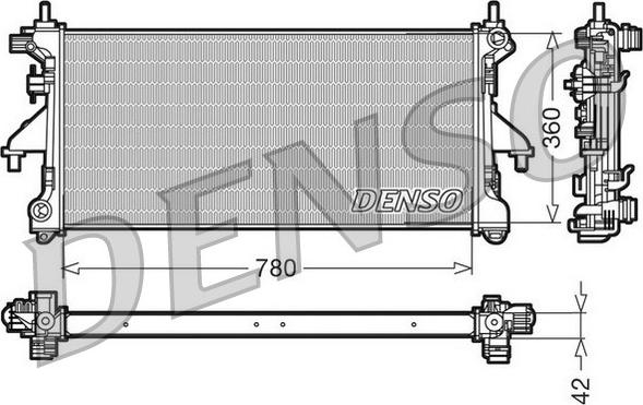 Denso DRM21102 - Radiators, Motora dzesēšanas sistēma autodraugiem.lv