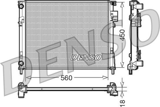 Denso DRM23095 - Radiators, Motora dzesēšanas sistēma autodraugiem.lv