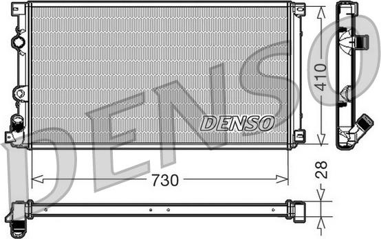 Denso DRM23090 - Radiators, Motora dzesēšanas sistēma autodraugiem.lv