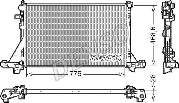 Denso DRM23093 - Radiators, Motora dzesēšanas sistēma autodraugiem.lv