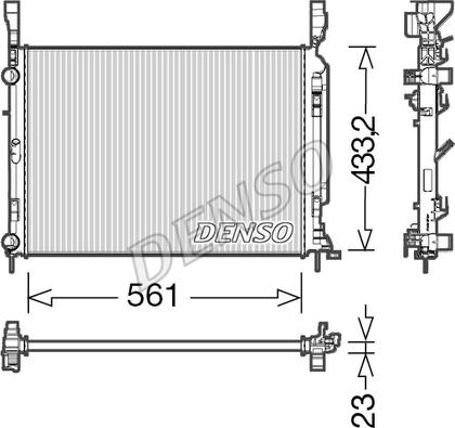 Denso DRM23042 - Radiators, Motora dzesēšanas sistēma autodraugiem.lv