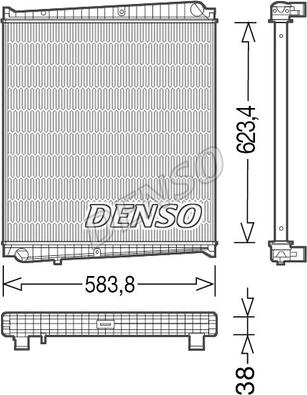Denso DRM23047 - Radiators, Motora dzesēšanas sistēma autodraugiem.lv
