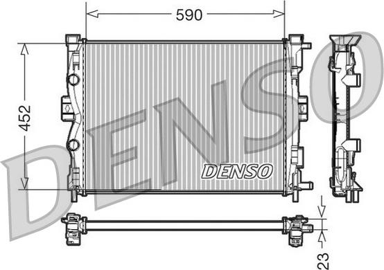 Denso DRM23055 - Radiators, Motora dzesēšanas sistēma autodraugiem.lv